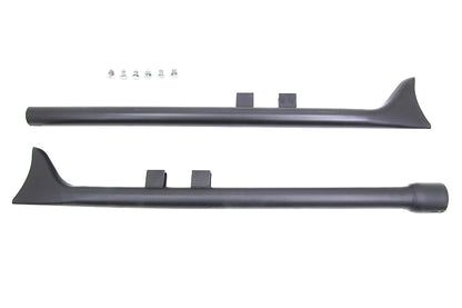 M8 36 Straight Fishtail Exhaust Extension Set Black