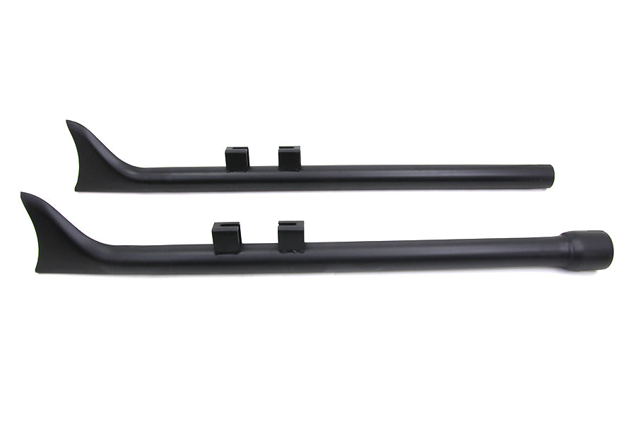 M8 36 Straight Fishtail Exhaust Extension Set Black