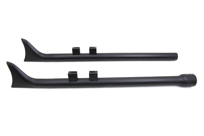 M8 36 Straight Fishtail Exhaust Extension Set Black