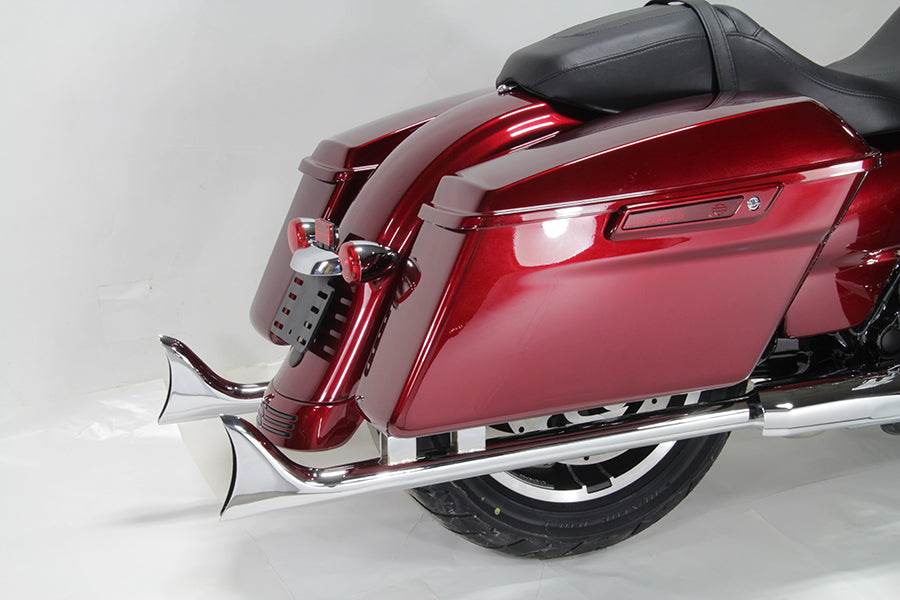 M8 33 Straight Fishtail Exhaust Extension Set Chrome