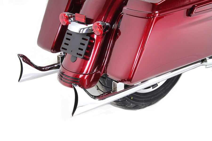 M8 33 Straight Fishtail Exhaust Extension Set Chrome