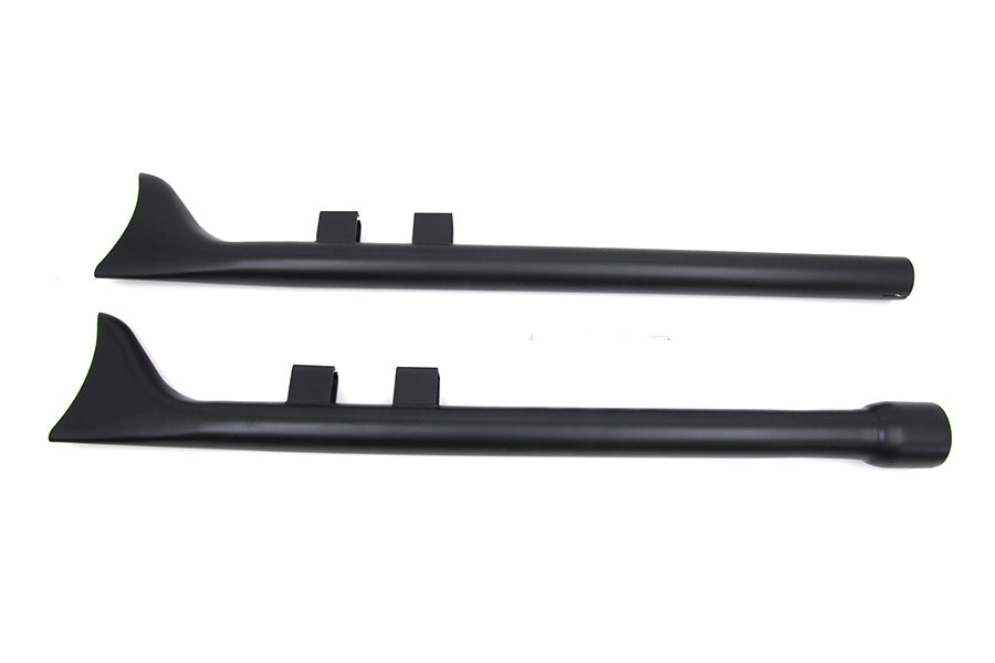 M8 33 Straight Fishtail Exhaust Extension Set Black