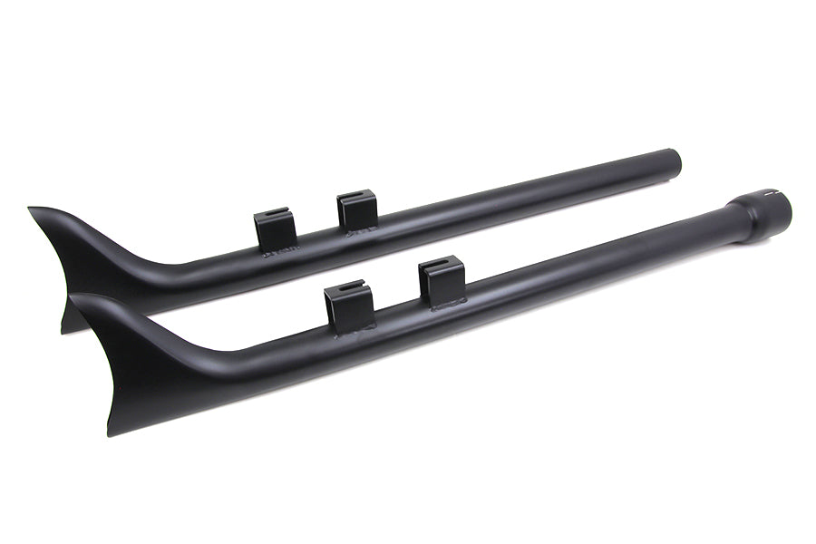 M8 33 Straight Fishtail Exhaust Extension Set Black