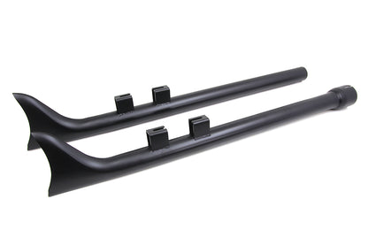 M8 33 Straight Fishtail Exhaust Extension Set Black