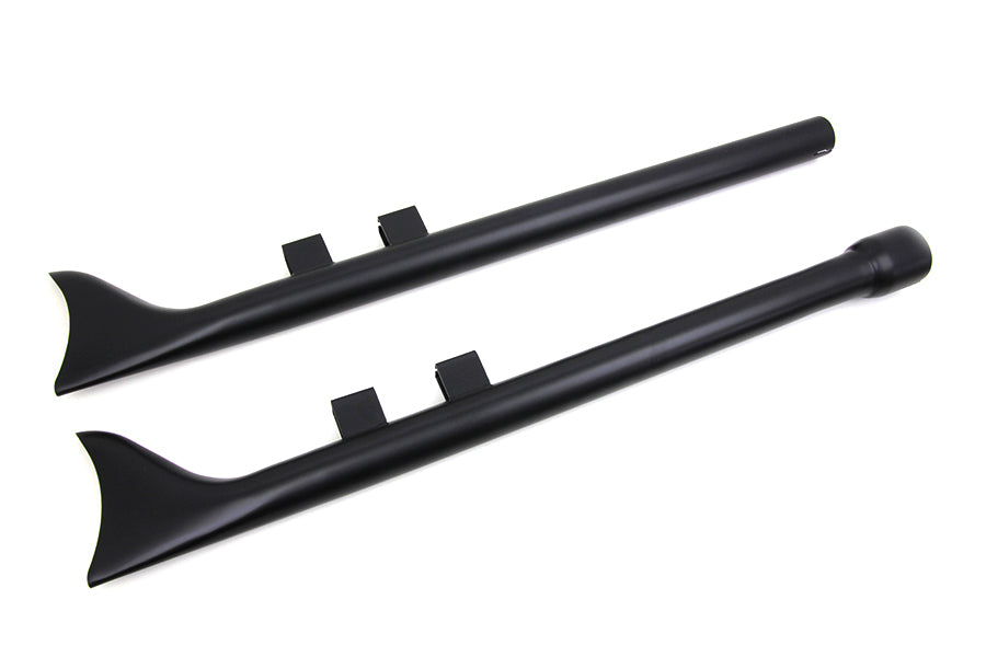 M8 33 Straight Fishtail Exhaust Extension Set Black