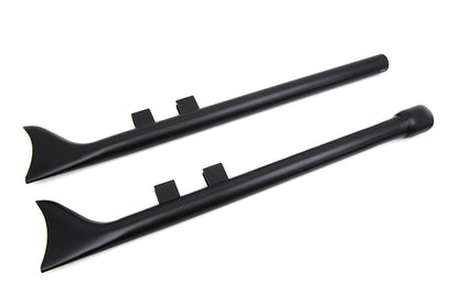 M8 33 Straight Fishtail Exhaust Extension Set Black