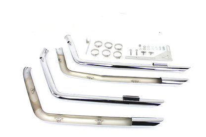 MCM Illusion Drag Pipe Set Chrome