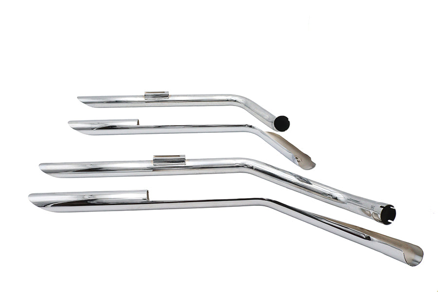 MCM Illusion Drag Pipe Set Chrome