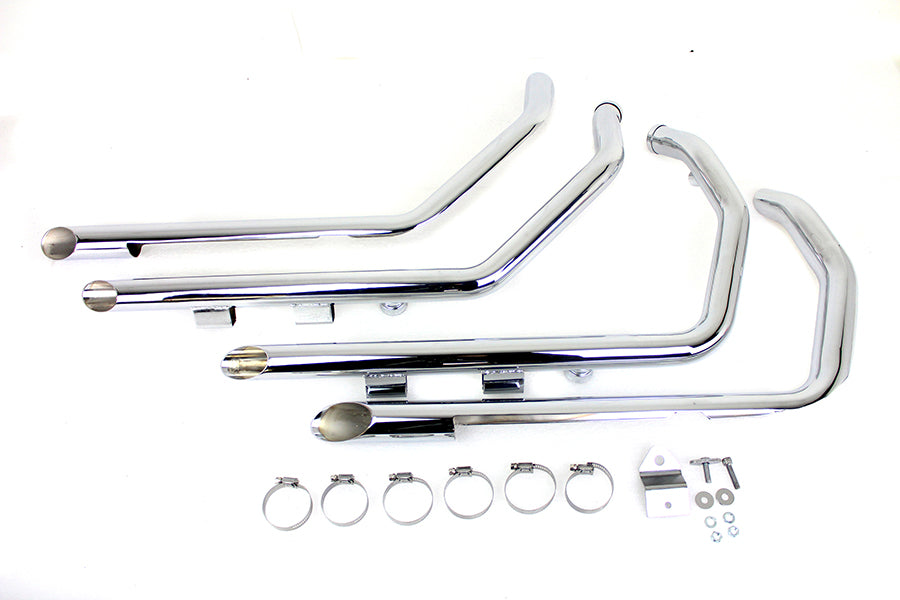 MCM Illusion Drag Pipe Set Chrome