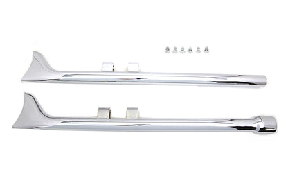 M8 36 Straight Fishtail Exhaust Extension Set Chrome