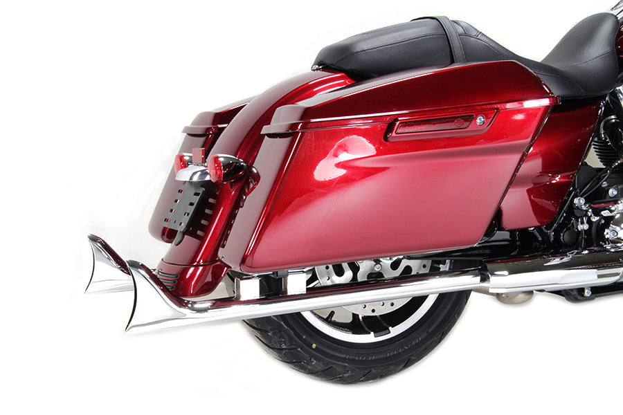 M8 33 Straight Fishtail Exhaust Extension Set Chrome