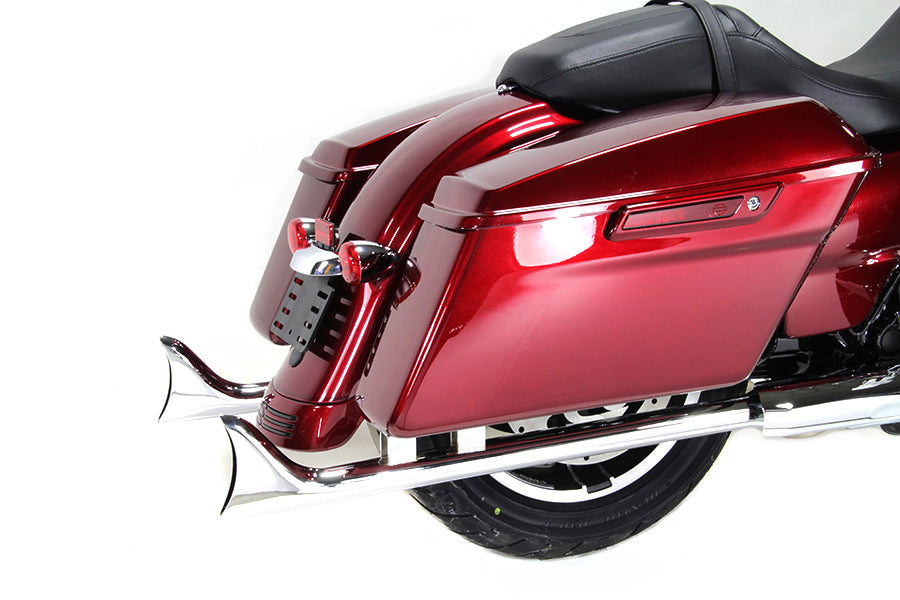 M8 33 Straight Fishtail Exhaust Extension Set Chrome