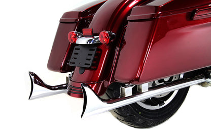 M8 33 Straight Fishtail Exhaust Extension Set Chrome
