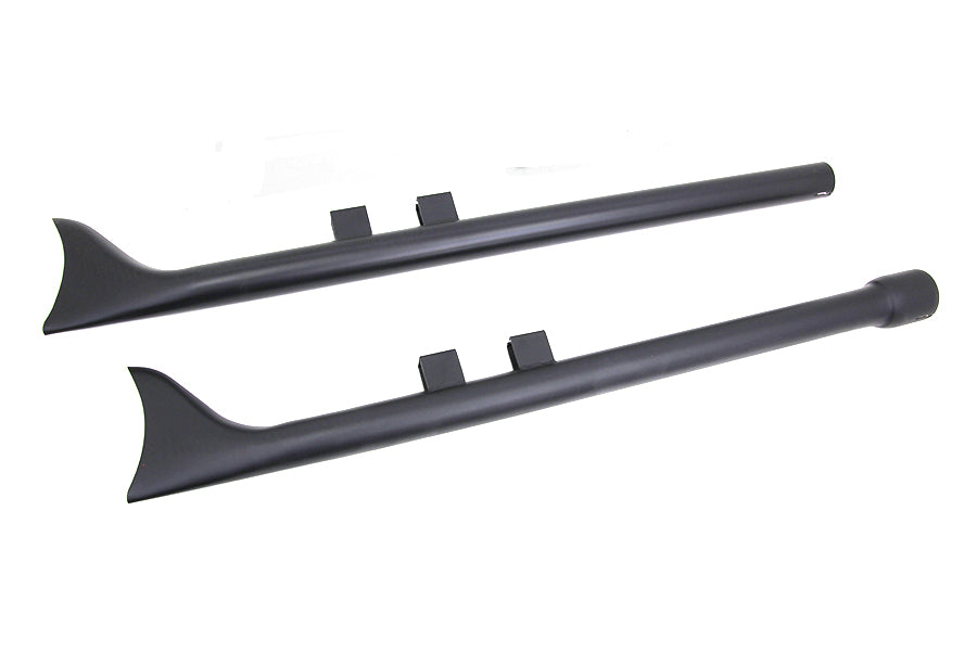 M8 36 Straight Fishtail Exhaust Extension Set Black