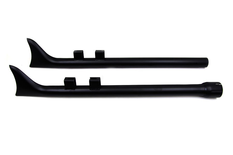 M8 33 Straight Fishtail Exhaust Extension Set Black