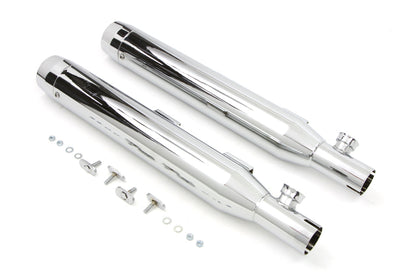 Chrome Slip On Muffler Set With Chrome Tips