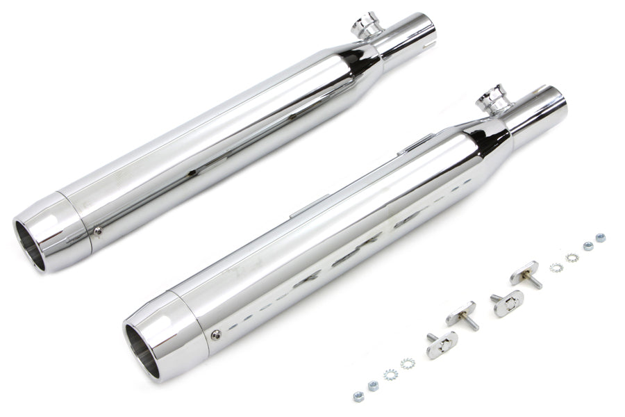 Chrome Slip On Muffler Set With Chrome Tips
