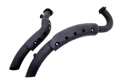 Black Drag Pipe Set With Heat Shields