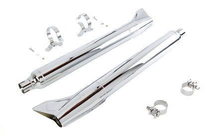 1961 Style Fishtail Muffler Kit Chrome