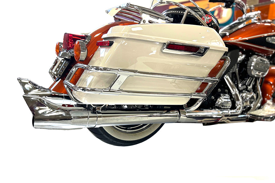 1961 Style Fishtail Muffler Kit Chrome
