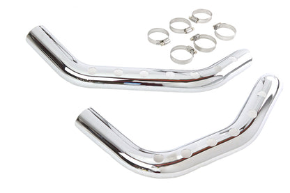 Drilled Heat Shield Set Chrome