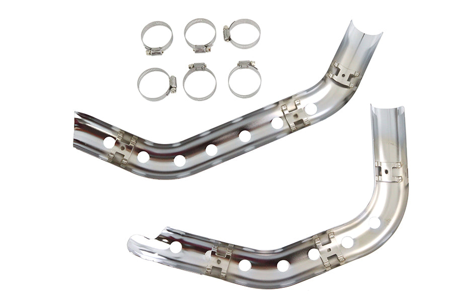 Drilled Heat Shield Set Chrome