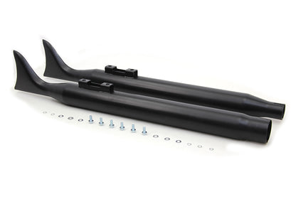 M8 Black Fishtail Muffler Set