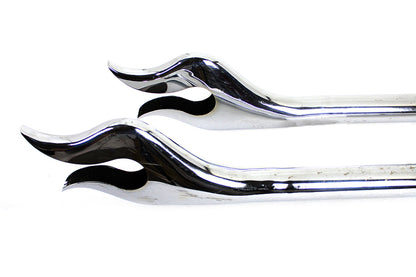 31 Straight Flame Exhaust Pipe Extension Set Chrome