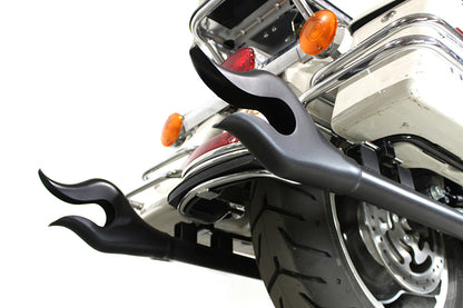 36 Straight Flame Exhaust Pipe Extension Set Black