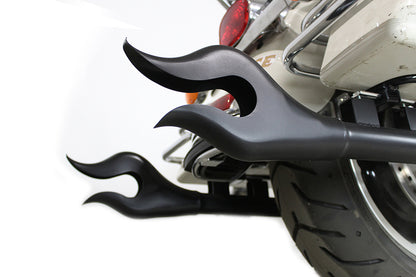 36 Straight Flame Exhaust Pipe Extension Set Black