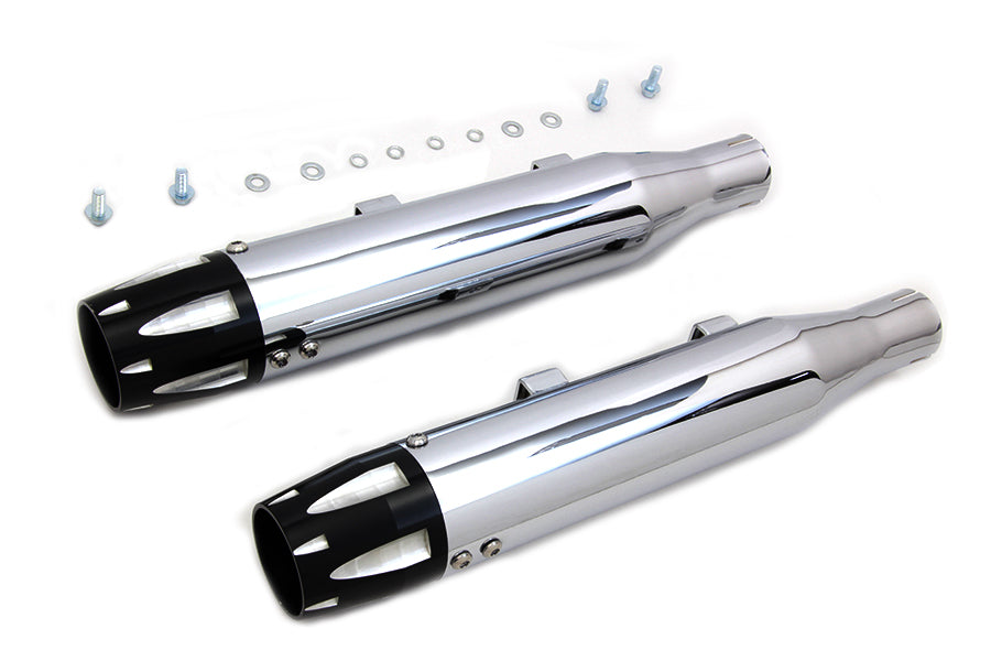 Chrome Highlighted Revolver Tip Muffler Set