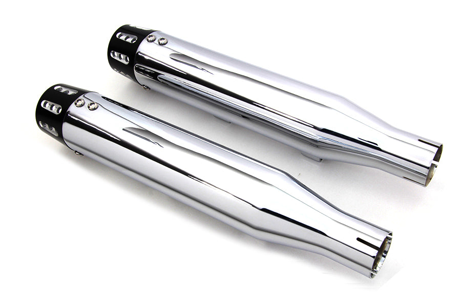 Chrome Tapered Revolver Tip Muffler Set