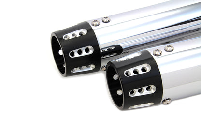 Chrome Tapered Revolver Tip Muffler Set