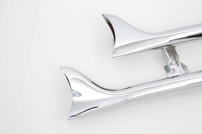 Indian Straight Fishtail Set Chrome