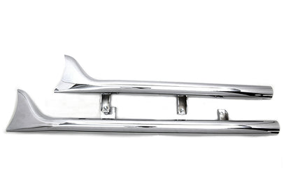Indian Straight Fishtail Set Chrome