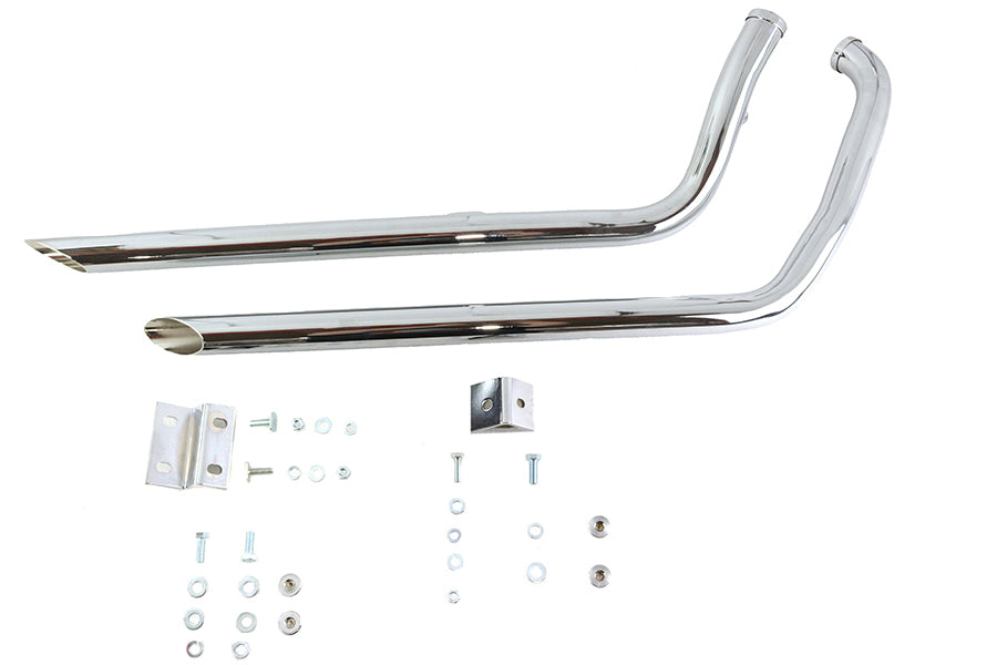 40 Shotgun Exhaust Drag Pipe Set Slash Cut Style