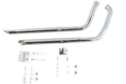 40 Shotgun Exhaust Drag Pipe Set Slash Cut Style