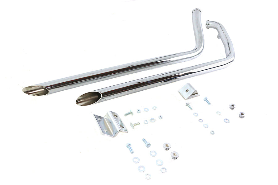 40 Shotgun Exhaust Drag Pipe Set Slash Cut Style