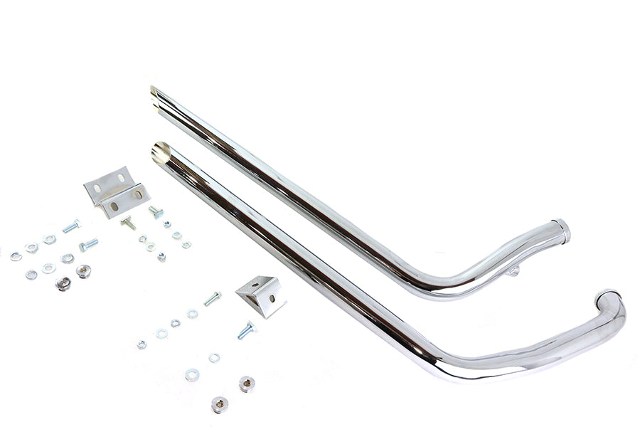40 Shotgun Exhaust Drag Pipe Set Slash Cut Style