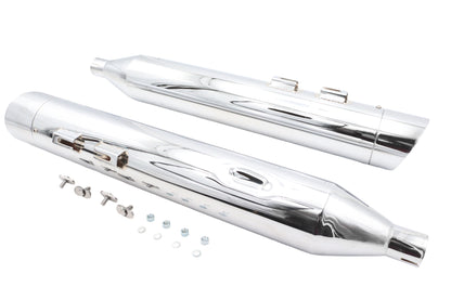 Wyatt Gatling Muffler Set Chrome with Chrome Slash Up Tips