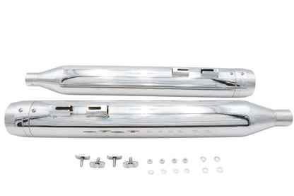 Wyatt Gatling Muffler Set Chrome with Chrome Rocket Booster