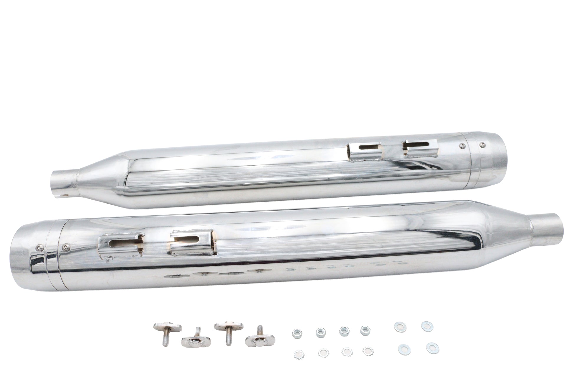Wyatt Gatling Muffler Set Chrome with Chrome Rocket Booster