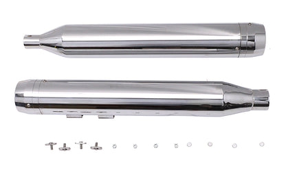 Wyatt Gatling Muffler Set Chrome with Chrome Rocket Booster