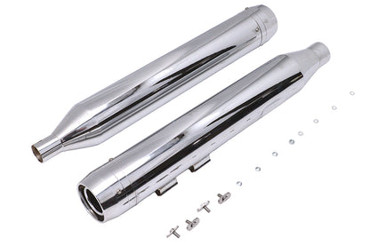 Wyatt Gatling Muffler Set Chrome with Chrome Rocket Booster