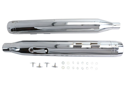 Wyatt Gatling Muffler Set Chrome with Chrome Rocket Booster