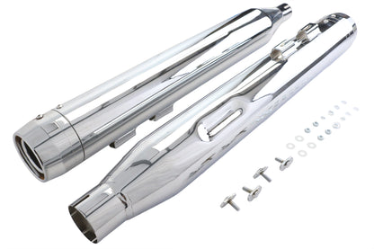 Wyatt Gatling Muffler Set Chrome with Chrome Rocket Booster