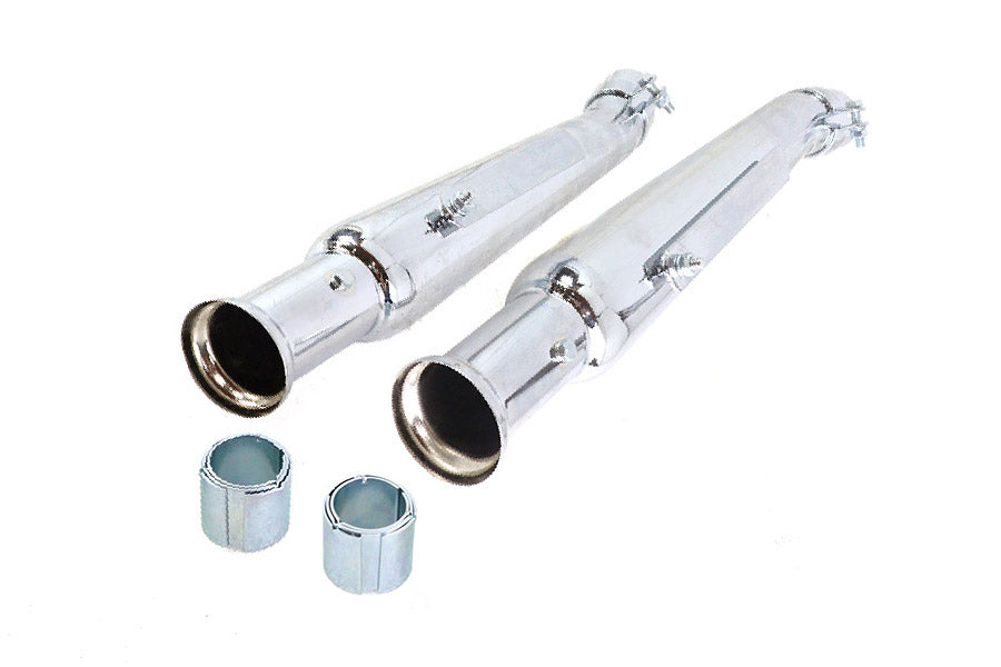 Chrome 20 Megaphone Upsweep Slip On Muffler Set