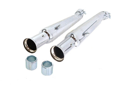 Chrome 20 Megaphone Upsweep Slip On Muffler Set