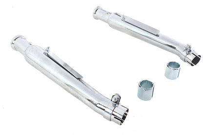 Chrome 20 Megaphone Upsweep Slip On Muffler Set