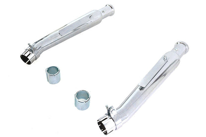 Chrome 20 Megaphone Upsweep Slip On Muffler Set